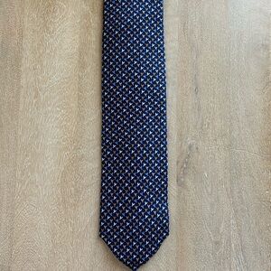 Dunhill Navy Blue Patterned Tie, Brand New